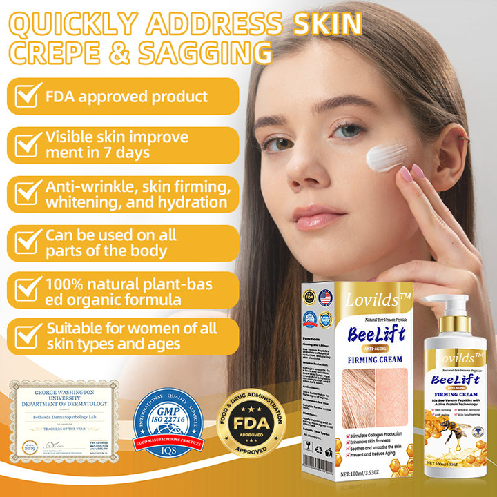 💐💞Lovilds™ BeeLift Anti-Aging Firming Cream,Address Crepe & Sagging(🔥74% Off for a Limited Time!)