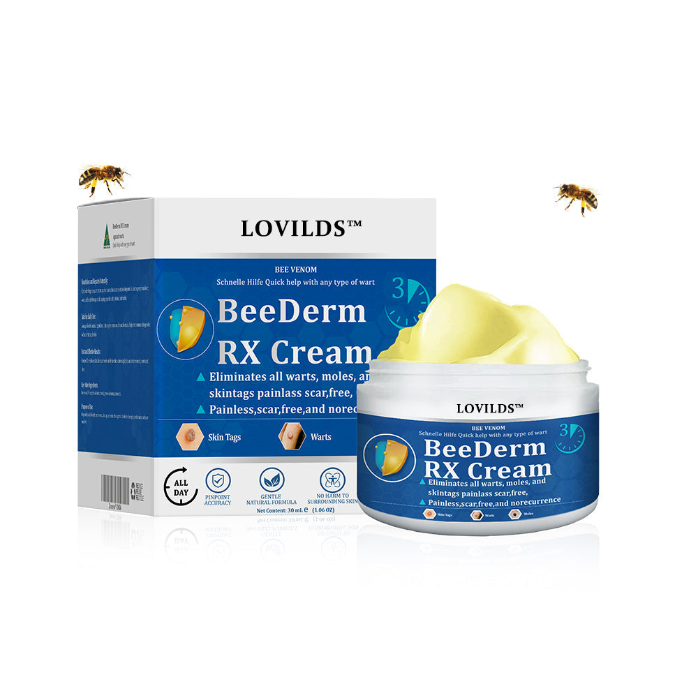 👩‍⚕️LOVILDS™ BeeDerm RX Cream, Painless, easy and gentle fix for warts, skin tags, lumps, infections, cysts and scars🎁
