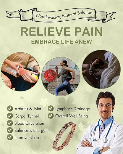 Diystar® Copper Bracelets for Women. Pure Copper Magnetic Bracelet with 3800 Gauss Effective Magnets