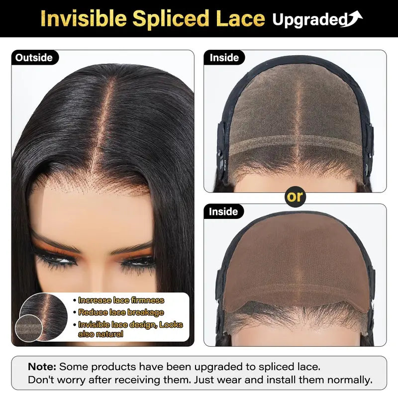 Kinky Straight Hair Wear Wigs 180% 250% Density 7x5 Pre CutHD Lace Closure Wigs Pre Plucked NaturalHairline