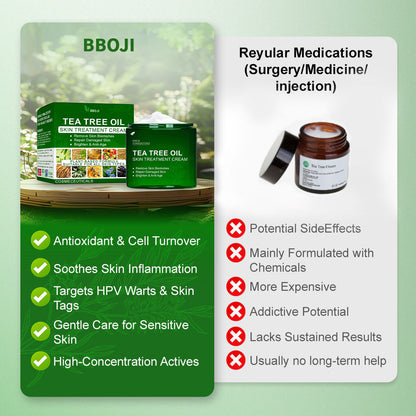 🔥BBOJI  Tea Tree Oil Skin Treatment Cream✅𝐅𝐃𝐀-𝐀𝐏𝐏𝐑𝐎𝐕𝐄𝐃 – Removes Skin Blemishes, Repairs Damaged Skin, Brightens & Anti-Ageing Care