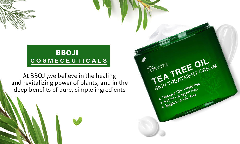 🔥BBOJI  Tea Tree Oil Skin Treatment Cream✅𝐅𝐃𝐀-𝐀𝐏𝐏𝐑𝐎𝐕𝐄𝐃 – Removes Skin Blemishes, Repairs Damaged Skin, Brightens & Anti-Ageing Care